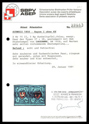 Stempelseltenheit: Paar 15IIf in einer grünlichblauen Nuance, Type ...