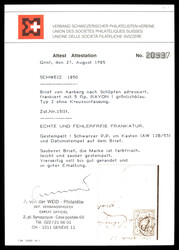 Brief vom 05.02.51 mit grünlichblauer 15IIf, Type 2, von Aarberg BE ...