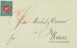 Brief vom 22.01.51 mit Stein A2O, Type 15 in besseren grünlichblauen ...