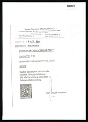 Great rarity: 2W, Type III with black Zurich P.P. Only known in very ...