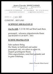 Faltbrief vom 20.09.51 von Baden (AG) nach Bern frankiert mit Stein ...