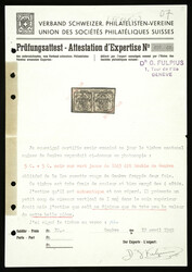 Still full- to wide-margined stamp with two clean Geneva rosettes No. ...