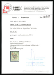 Rote Rosette Nr.2 auf gleichmässig breitrandiger, sehr gut ...