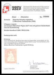 Munich paper, 2nd Munich color sample, No. 22.2.6. Shortly trimmed at ...