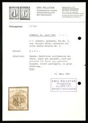 Rote Rosette Nr. 2 auf knapp bis vollrandiger, nicht reparierter ...