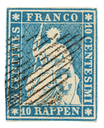 Fine black lozenge, probably No. 70, on a stamp with a very good ...