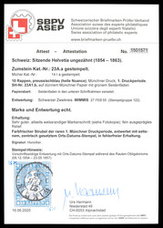 Rare postmark: black double circle postmark Wimmis BE, 27.02.55 on ...