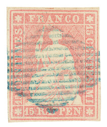 Stamp with white margins on all sides, very well preserved, with a ...