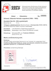 Exhibition piece from the first Munich issue with very clean P.P. ...