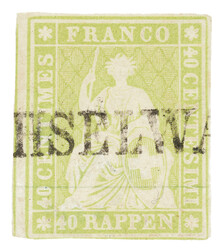 Bar cancellation Trachselwald (BE), (Gr.390T-42) on a good piece with ...