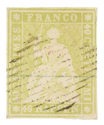 Fine black lozenge on a fully to whitely margined, very ...