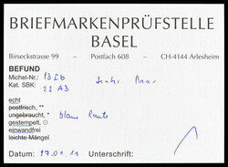 Vertical pair with rich blue lozenge No. 3-46 from Schachen LU. Lower ...