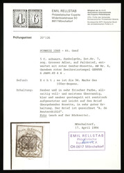 Brief vom 08.01.49 mit schöner roter Rosette Nr. 4 von Genève nach ...