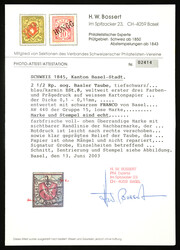 Rarely clear FRANCO in the box No. 440 from Basle, on a stamp with ...