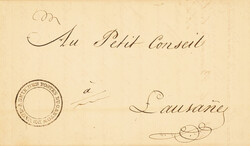 Rare complete Lausanne service letter dated 19.10.04, with coat of ...