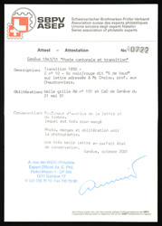 Ortsbrief vom 21.05.51 von Genf mit ausnehmend sauberer schwarzer ...