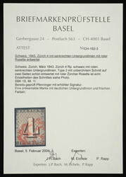 Type II mit roter Rosette. Links beschnitten. Eine helle bis dünne ...