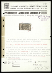Still full- to wide-margined stamp with two clean Geneva rosettes No. ...