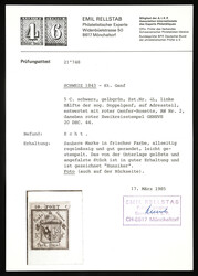 Large part of a cover dated 20.12.44 from Geneva, with wide-margin ...