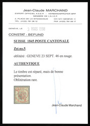 Very rare on the small Geneva Eagle: centered red double circle ...