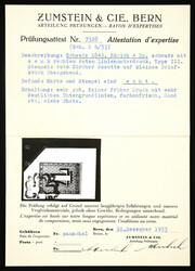 Kleines Briefstück mit Type III und roter Zürcher Rosette. ...