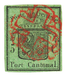 Rarely beautiful example of a red Rosette No. 5 (without cloverleaf ...