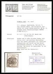 Letter dated 08.01.49 with a beautiful red rosette No. 4 from Geneva ...