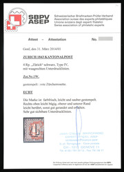 Type IV mit roter Zürcher Rosette. Schnitt teilweise an den ...