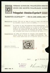 Relatively rare: black rosette no. 3 on full-margin stamp with ...