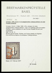 Type II mit roter Rosette. Allseitig breitrandiges, gut erhaltenes ...