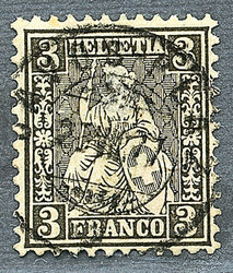 5655146: Switzerland sitting Helvetia perforated
