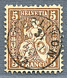 5655146: Switzerland sitting Helvetia perforated