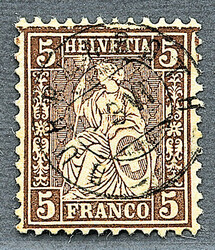 5655146: Switzerland sitting Helvetia perforated