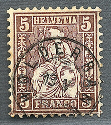 5655146: Switzerland sitting Helvetia perforated