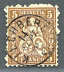 5655146: Switzerland sitting Helvetia perforated