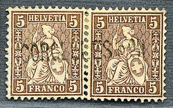 5655146: Switzerland sitting Helvetia perforated