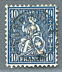 5655146: Switzerland sitting Helvetia perforated