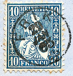 5655146: Switzerland sitting Helvetia perforated