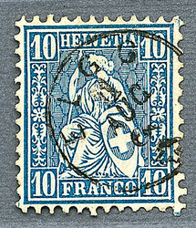 5655146: Switzerland sitting Helvetia perforated