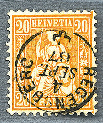 5655146: Switzerland sitting Helvetia perforated