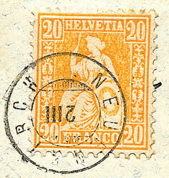 5655146: Switzerland sitting Helvetia perforated