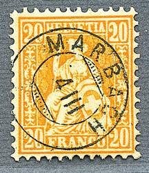 5655146: Switzerland sitting Helvetia perforated