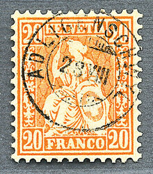 5655146: Switzerland sitting Helvetia perforated
