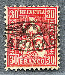 5655146: Switzerland sitting Helvetia perforated