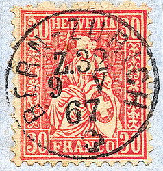 5655146: Switzerland sitting Helvetia perforated