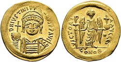 10.60.40: Ancient Coins - Byzantine Empire - Justinian I, 527 - 565