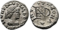 20.10.30.20: Medieval Coins - Migration Period - Ostrogoths - Theodoric, 493 -<br />526