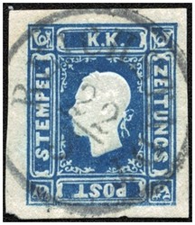 4745057: Austria Newspaper Stamp 1858/59