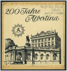 1969 200 Jahre Albertina 1 Klischee/ Entwurf (Tusche) für eine 1969 ...