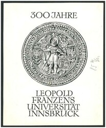 1970 300 Jahre Leopold Franzens Universität Innsbruck, 1 Klischee/ ...
